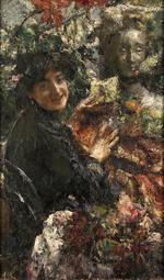 欧洲12-19世纪油画一_Antonio Mancini - Aurelia